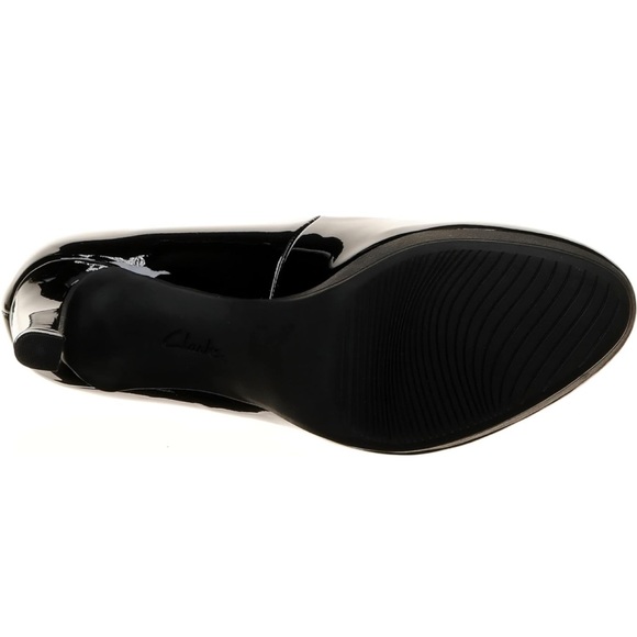 Clarks collection glossy black heels size 10 - Picture 3 of 5